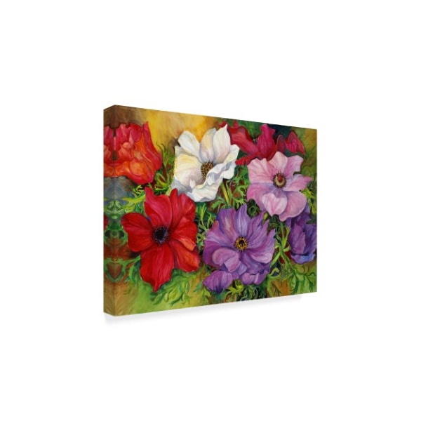 Joanne Porter 'Anemones Colorful' Canvas Art,35x47